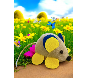 ИГРУШКА для кошки "МЫШКА" меховая вибрирующая на блистере  8см.