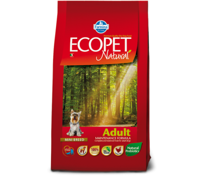 Ecopet Natural ADULT MINI - Полнорационный сухой корм для взрослых собак мелких пород. 12кг.