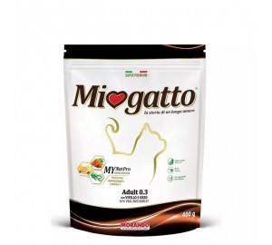 Miogatto Adult сухой корм для взрослых кошек с телятиной и ячменем 400 гр.