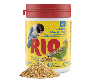 RIO.  Витаминно -минеральные гранулы для волнистыъх и средних попугаев  120 гр.