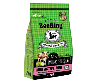 Mini Active Dog Мясо молодых бычков и рис Mini Active Dog Мясо молодых бычков и рис
