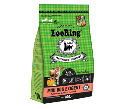 Mini Dog Exigent Телятина и рис с тыквой