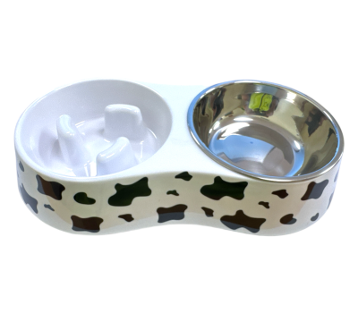 Миска для собак и кошек из нержавеющей стали (Пятнистая) 0.35