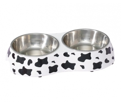 Миска для собак и кошек из нержавеющей стали (Пятнистая) 0.35 и 0.16л.