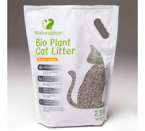 Тофу наполнитель для лотка NATURAL LITTER АКТИВИРОВАННЫЙ УГОЛЬ биоразлагаемый 6л.(2,5кг)*6шт.