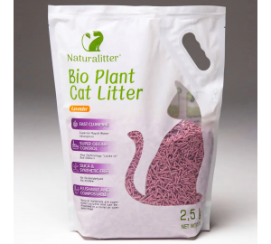 Тофу наполнитель для лотка NATURAL LITTER ЛАВАНДА биоразлагаемый 6л.(2,5кг)*6шт.