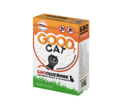 GOOD CAT. Антипаразитарный биоошейник  для кошек и маленьких собак. Размер 35 см